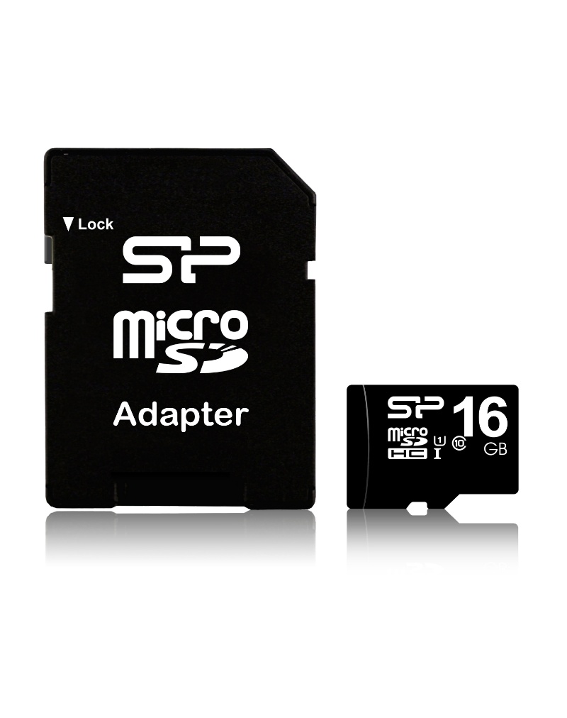Memorijska Kartica Silicon Power SP016GBSTH010V10SP MicroSDHC UHS-I 16 GB Klasa 10 + SD Adapter