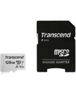 Transcend Memorijska kartica 300S MicroSDXC UHS-I 128 GB Klasa 10 + SD Adapter je memorijska kartica visokog kvaliteta sa kapacitetom od 128 GB. Ova kartica je namenjena za proširenje skladišnog prostora i brzo čuvanje podataka na različitim uređajima kao što su pametni telefoni, tablet računari, digitalni fotoaparati i drugi kompatibilni uređaji.