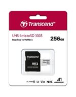 Transcend MicroSDXC UHS-I 256 GB Klasa 10 + Adapter